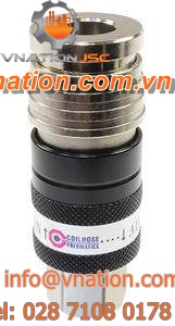 security fitting / threaded / straight / chrome
