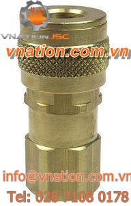 push-to-connect fitting / straight / brass / pneumatic