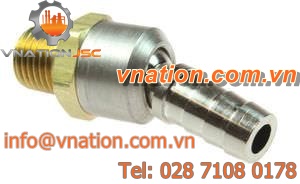 barbed fitting / ball / brass / orientable