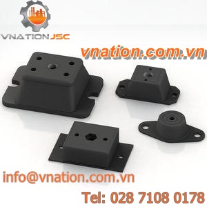 cylindrical anti-vibration mount / square / rectangular / rubber