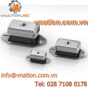 machine foot / anti-vibration / neoprene / galvanized steel