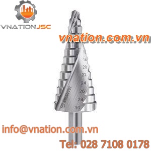 solid drill bit / carbide / step / conical