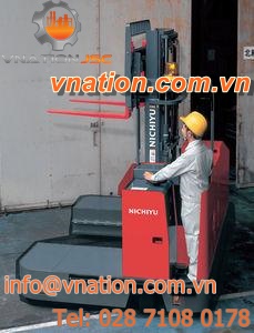electric forklift / lateral / multi-directional / handling