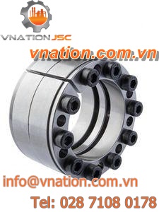 expandible axle coupling / rigid / for high torque / self-centering