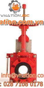 knife gate valve / handwheel / for slurry / discharge
