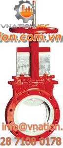 knife gate valve / handwheel / regulating / for slurry