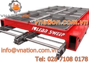 plasma cutting downdraft table / self-cleaning
