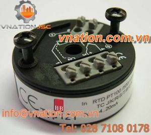 probe head-mounted temperature transmitter / thermocouple / analog / programmable
