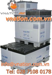 plastic pallet box / storage / heavy haul / with lid