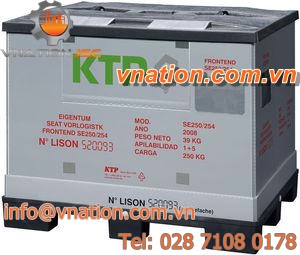 plastic pallet box / storage / with lid / folding