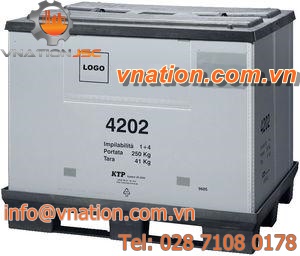 plastic pallet box / storage / heavy haul / with lid