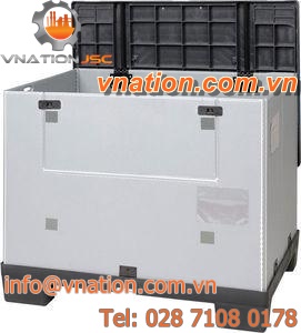 plastic pallet box / storage / stacking / with lid