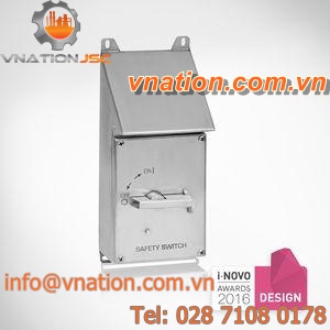 lever switch / single-pole / enclosed / stainless steel