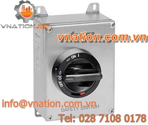 selector knob switch / multipolar / enclosed / stainless steel