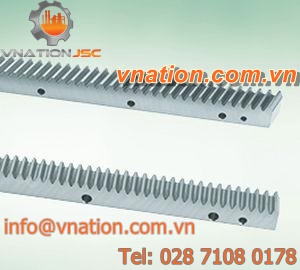 helical-toothed rack and pinion / precision / ground