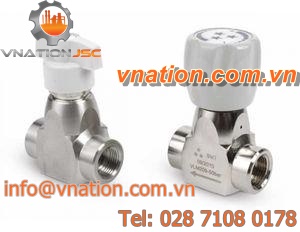 diaphragm valve / manual / regulating / for gas