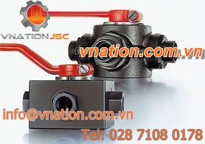 ball valve / lever / control / multi-directional