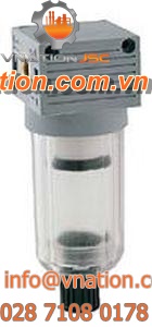 compressed air filter / semi-automatic / threaded / vertical