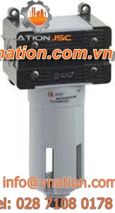 compressed air filter / vertical / semi-automatic / vacuum