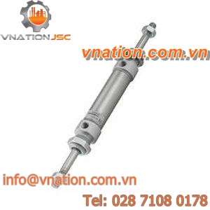 magnetic piston cylinder / with through rod / double-acting / miniature