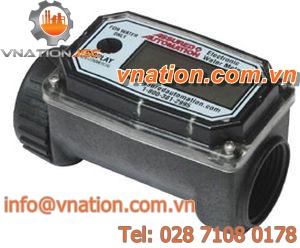 impeller flow meter / for water / in-line / digital