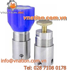 gas pressure regulator / piston / single-stage / miniature