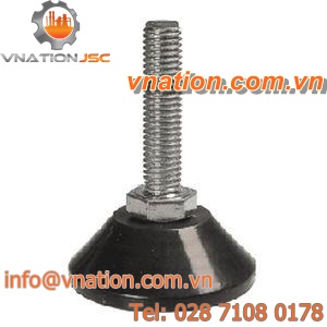 machine foot / adjustable / zinc-coated steel / threaded
