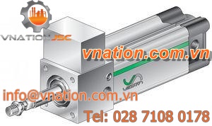 pneumatic cylinder / with guided piston rod / single-acting