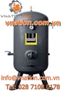 compressed air tank / distribution / metal / vertical