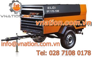 air compressor / screw / mobile / lubricated