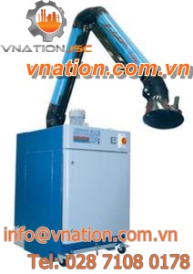 welding fume extractor / cartridge / with extraction arm / mobile