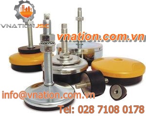 machine tool foot / anti-vibration / stainless steel