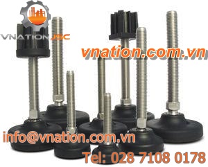 machine foot / leveling / polyamide / stainless steel