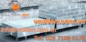 multi-use containment bund / 2-drum / galvanized steel / rigid