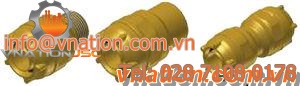 threaded fitting / straight / brass / for plastic pipe