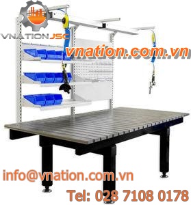 mobile workstation / height-adjustable / modular / for welding