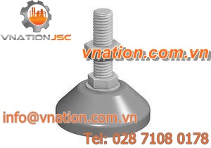 machine foot / adjustable / aluminum / threaded