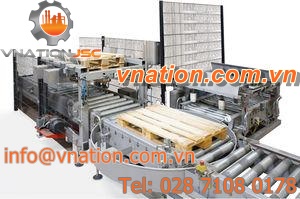 roller conveyor / modular belt / for pallets / automatic