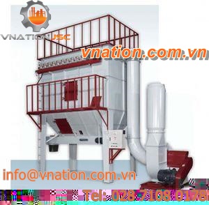 bag dust collector / pulse-jet backflow / for wood dust