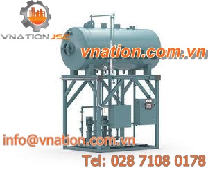water storage tank / metal / for boilers / horizontal