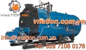 hot water boiler / fuel oil / fire tube / horizontal