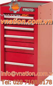 storage cabinet / free-standing / multi-drawer / aluminum