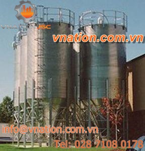 cone-bottom silo / galvanized