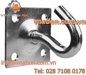 stainless steel hook / horizontal / zinc-coated steel