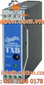DIN rail mount temperature transmitter / digital / programmable
