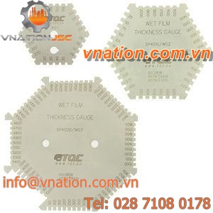 wet film thickness gauge / hexagonal / stainless steel