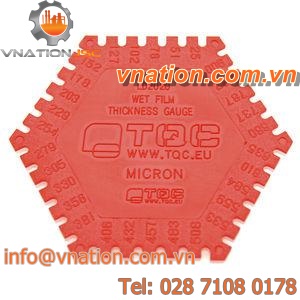 wet film thickness gauge / hexagonal / plastic