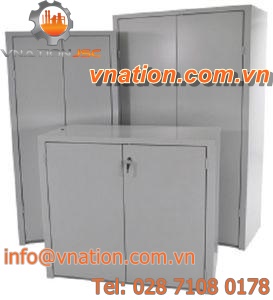 storage cabinet / free-standing / double-door / steel