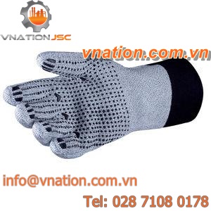 clean room gloves / heat-resistant / polyethylene / nitrile