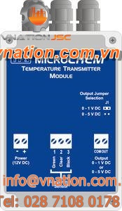 wall-mount temperature transmitter / with integrated data logger / waterproof / process